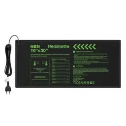 Produktbild: HBN Pflanzen Heizmatte Wärmematte Wärmeplatte für Sämling und Samen, 17.5W, Zimmergewächshaus Anzuchtplatte Heizkissen für Gemüse, Blumen, Kräuter, Terrarien, 50 x 25.7cm