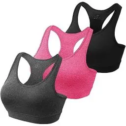Produktbild: HBselect Sport BH Bustier Damen Bralette Nathloser mit Polstern Sportbekleidung Polyesterfaser ohne Bügel atmungsaktiv Joggen Yoga Jumping Fitness
