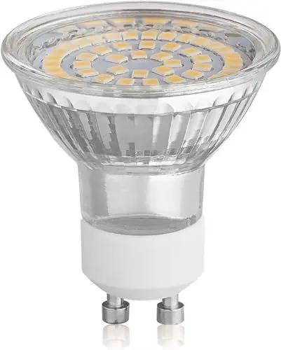 Produktbild: HCFEI 3x LED GU10 Leuchtmittel, 3W Lampe Strahler Spot 389lm, KEIN FLACKERN, AC 100-240V, SMD LED Strahler 120° Classic Glas, Ersetzt 45W Halogenlampen (Warmweiß 3000K)