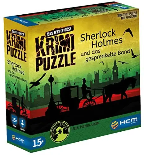 Produktbild: HCM Kinzel - 55173 - Sherlock Holmes - Das mysteriöse Krimi Puzzle - inkl. Krimigeschichte, Rätsel Puzzle 1000 Teile, Mehrfabig