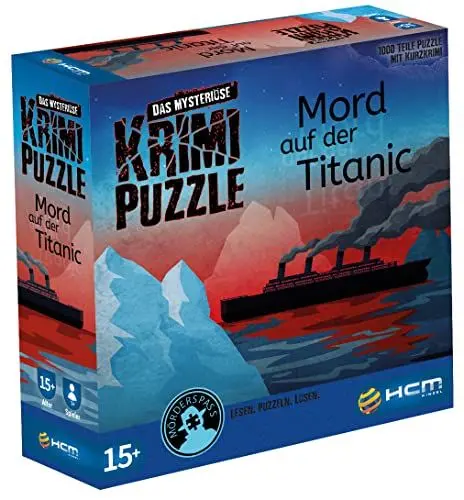 Produktbild: HCM Kinzel - 55174 - Mord auf der Titanic - Das mysteriöse Krimi Puzzle - inkl. Krimigeschichte, Rätsel Puzzle 1000 Teile, Mehrfabig