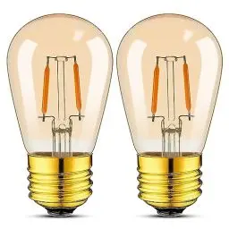 Produktbild: Hcnew Glühbirne E27 LED Warmweiss 2200K 1W Ersetzt 10 Watt Glühlampen Retro LED lampen Filament LED Birnen Vintage Edison ST45 S14 Leuchtmittel Lichterkette Deckenleuchte 220V,Nicht Dimmbar,2er-Pack