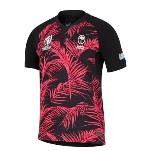 Produktbild: HCOISINI 2023 World Cup RWC Fiji, Rugby-Trikot, Fußball-Trainingstrikot for Herren(SCHWARZ,XXL)