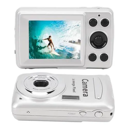 Produktbild: Digitalkamera für Kinder, HD 1080P 16 MP Point-and-Shoot-Digitalkamera mit 2,4-Zoll-Farb-LCD-Display, Kompakte Kleine CCD-Kamera für Teenager, Erwachsene, Anfänger