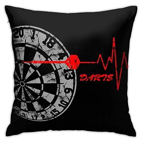Produktbild: Hdadwy Darts Dartscheibe Heartbeat Home Dekorative Kissenbezüge für Sofa Couch Kissen Kissenbezüge 18x18 Zoll