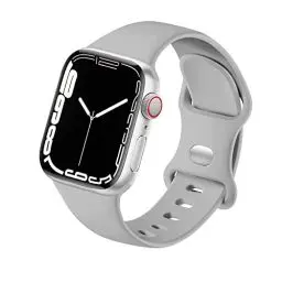 Produktbild: HdanMole Kompatibel mit Apple Watch Armband 38mm 40mm 41mm 42mm 44mm 45mm 46mm, Weiches Silikon Sport Armband Ersatz für iWatch Series 10 9 8 7 6 5 4 3 2 1 SE Herren Damen, Grau