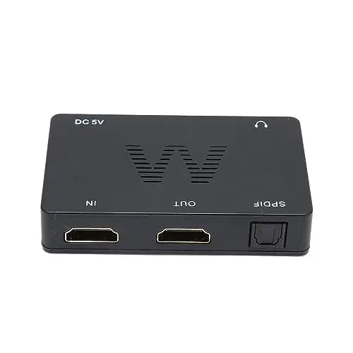 Produktbild: HDMI Audio Extractor SPDIF and 3.5mm Stereo Splitter, 1080p 60Hz, HDMI 1.4b mit Goldkontakten, Plug and Play