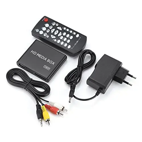 Produktbild: HDMI Multimedia Player, 1080P HD Digital Media Player Minimedia Player Video tv MediaplayerHD Media Box, Unterstützt USB-Laufwerke SD-Karten Festplatte (EU-Stecker)