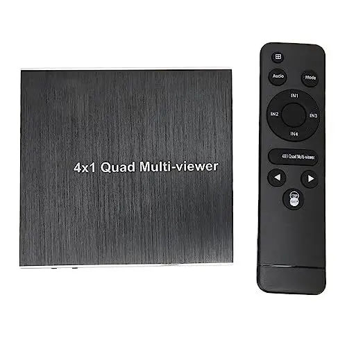 Produktbild: HDMI Schalter, 1080P bei 60 Hz, 4 in 1 Ausgang, 4K HDMI Splitter Umschalter, HDMI Splitter Umschalter Auswahlbox für Computer, Laptops, DVD Player, Projektoren (EU-Stecker)