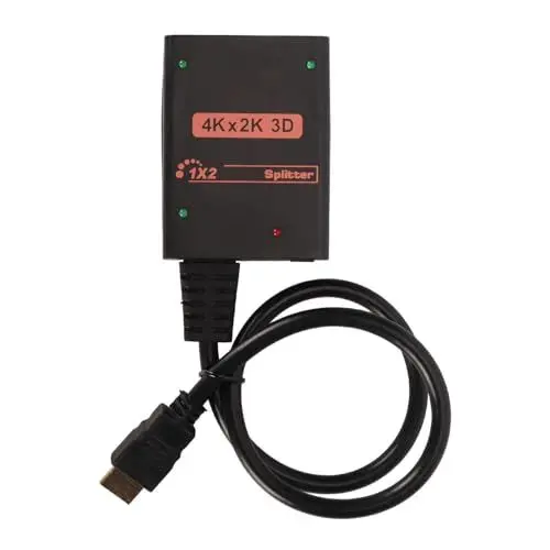 Produktbild: HDMI Splitter, 1 in 2 Out 4K HDMI Splitter Conventer Dual Monitore HDMI Splitter für TV, für LE TV, für X360, für PC, für Media Box, für Kamera, für Smart Box Usw