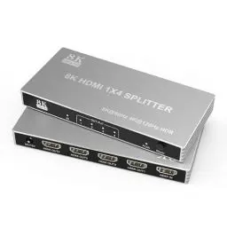 Produktbild: HDMI Splitter 1 in 4 Out HDMI Verteiler für 4 Monitore - Unterstützt bis zu 8K@60Hz und 4K@120Hz Kopieren Monitore, für TV/PC/ PS5/ PS4/ Xbox