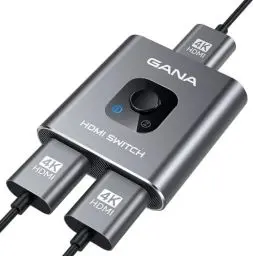 Produktbild: HDMI Splitter HDMI Switch,GANA 4K@60Hz Aluminium Bidirektional HDMI Switch 2 In 1 Out oder 1 In 2 Out HDMI Verteiler HDMI Switcher unterstützt HD 4K 3D für HD TV/Fire Stick/Xbox/PS3/PS4