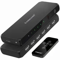 Produktbild: HDMI Splitter HDMI Switch 5 In 1 Out, Lemorele 4K HDMI Switcher UHD HDMI Verteiler mit Fernbedienung, HDMI Umschalter Unterstützt 4K@30HZ,UHD,1080P,HDCP,HDR für Firestick Xbox PS4 PS3 Blu-Ray DVD