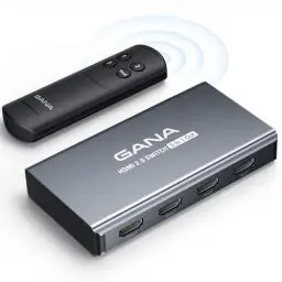 Produktbild: HDMI Switch 3 in 1 Out 4K @ 60Hz, GANA HDMI Splitter mit Fernbedienung, kompatibel mit PS5/4/3 Xbox Nintendo Switch Roku TV Fire Stick