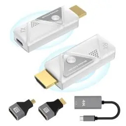 Produktbild: HDMI Wireless Transmitter and Receiver, Wireless HDMI Extender zum Streamen von Video und Audio vom Laptop/PC/Kamera zum Monitor/Projektor/TV, 2,4 G/5 G HDMI-Funkübertragung, Tragbares Plug& Play