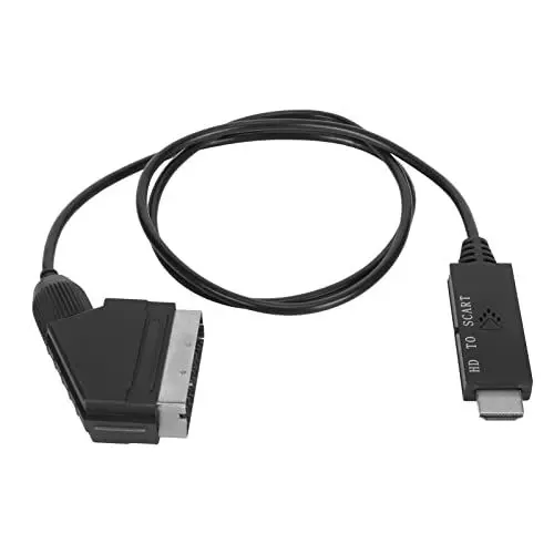 Produktbild: HDMI-auf-Scart-Kabel, HD-Multimedia-Schnittstelle auf Scart-HD-Adapterkabel, Unterstützt DVI, PAL NTSC HD-auf-Scart-Konverterkabel für TV VHS VCR DVD