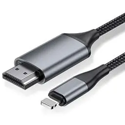 Produktbild: Lightning HDMI-Kabel für iPhone 14/13/12, 1080P HD-Adapter, 2 m, für TV-Streaming, YouTube-fähig (kein iPhone 16/15 oder Netflix)