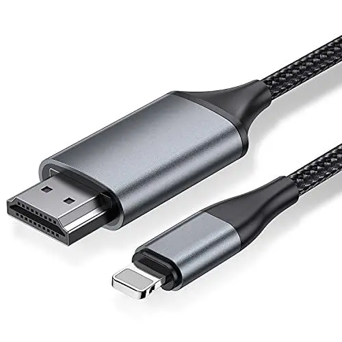 Produktbild: Lightning HDMI-Kabel für iPhone 14/13/12, 1080P HD-Adapter, 2 m, für TV-Streaming, YouTube-fähig (kein iPhone 16/15 oder Netflix)
