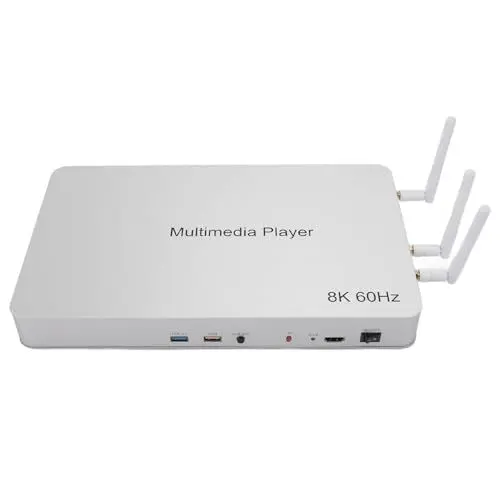 Produktbild: HDMI-Media-Player, 8K@60 Hz 48 Gbit/s Digitaler Media-Player für USB-Laufwerke und SD-Karten, Unterstützt WiFi Display Casting/DLAN, 10-Kanal-Multimedia-Player für Android 10.0