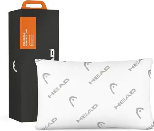 Produktbild: HEAD Active Rest - Nackenkissen Kopfkissen Ergonomisch und Weich mit Atmungsaktiver Breeze-Einlage Nackenstützkissen CoolMax®, Memory Foam Orthopädisches Kissen Milbenresistent 42x72 Pillow Bettkissen
