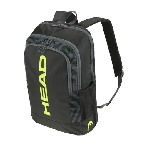 Produktbild: HEAD Base Backpack Tennisrucksack, schwarz/gelb, 17L