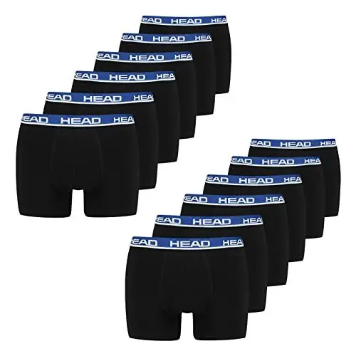 Produktbild: HEAD Boxershort black Bund blau 008 12er Pack XL