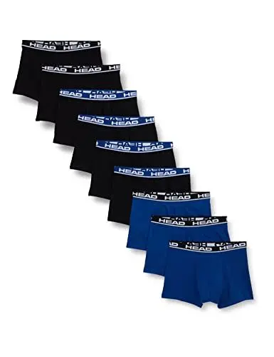 Produktbild: HEAD Herren Boxer Unterwäsche, Schwarz/Blau, XL (9er Pack)