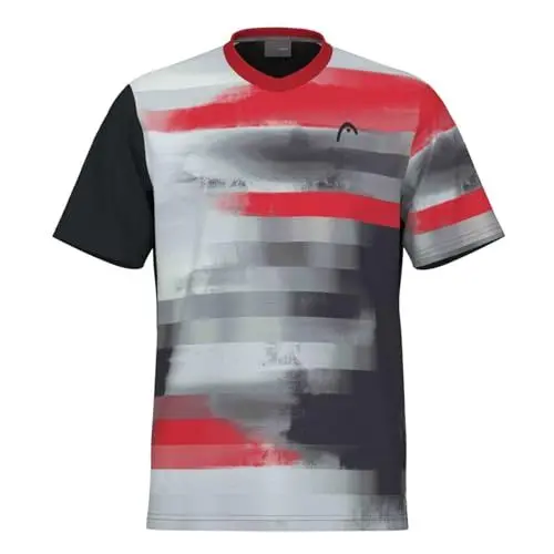 Produktbild: HEAD Herren Topspin T-Shirt Mens Tennis, Print Vision/Schwarz, L EU