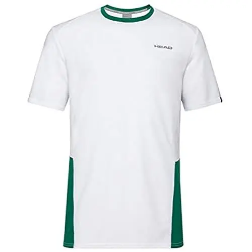 Produktbild: HEAD Jungen CLUB Tech B T-shirts CLUB Tech T-Shirt B, white/Green, XS (Herstellergröße: 128)