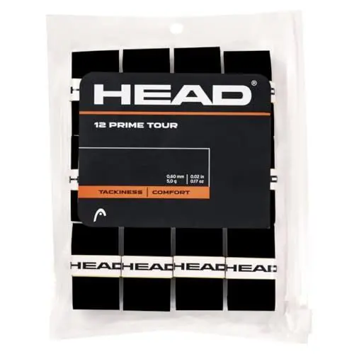 Produktbild: HEAD Unisex-Adult 12 Prime Tour Tennis Griffband, Schwarz, One Size