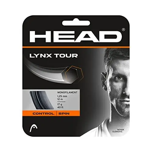 Produktbild: HEAD Unisex-Adult Lynx Tour Tennis-Saite, Schwarz, 1.20 mm / 18 g