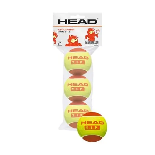 Produktbild: HEAD Unisex-Erwachsene 3B T.I.P. ROT – Foam Ball – 4 DZ Tennisball, Mehrfarbig, Einheitsgröße