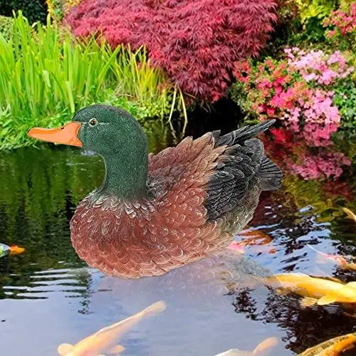 Produktbild: Headerbs Lebendige Gartendekoration in Entenform aus Kunstharz, Tierform-Dekoration für Hof und, Wasserabweisend und Robust
