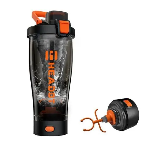 Produktbild: HeaDot Elektrische Protein-Shaker-Flasche, Shaker-Becher für Protein-Shakes und Mahlzeitenersatz-Shakes, wiederaufladbare Typ-C-Mixer-Flaschen, BPA-frei, hergestellt aus Tritan, 680 ml