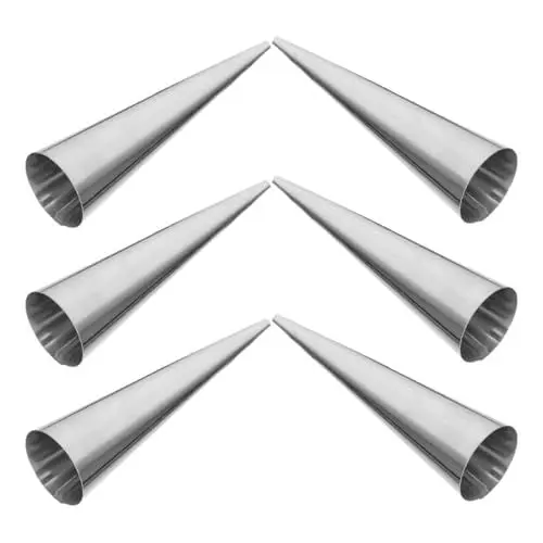 Produktbild: HEALEEP 6 Stück Teiliges Kegelförmige Backformen aus für Croissants und Sahnerollen Langlebige Croissant Backformen für und Profibäcker für Vielfältige Gebäckprojekte