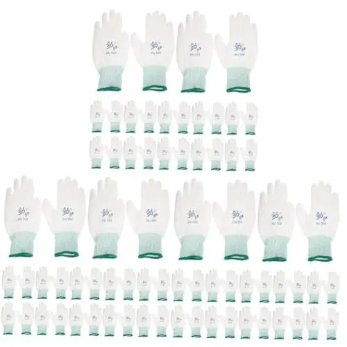 Produktbild: HEALEEP Arbeitshandschuh 36 Paare Rutschfeste Pu-handschuhe Chemisch Mechaniker Handschuhe Gartenhandschuhe Für Damen Angelhandschuhe Arm Latex Fäustlinge Gartenwerkzeuge Weiß Nylon Mann