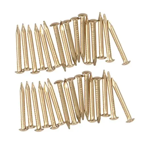 Produktbild: Healeved 100St gemeinsame Nägel Kupferschiefernägel ?e Kupfern? Nagelsortiment-Set nail Kupfernägel Möbel Dekor Nägel aus Messing Quaste Schmuckkästchen Foto kleiner Kupfernagel Suite