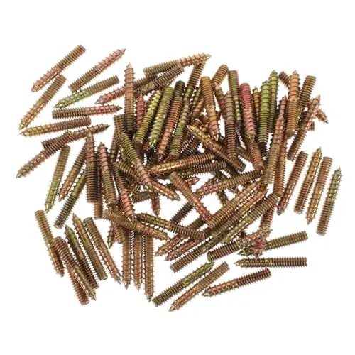 Produktbild: Healeved Selbstschneidende Schrauben Doppelt 100 Stück Stockschrauben für Die Holzbearbeitung Metallschrauben-sortiment Einfache Installation