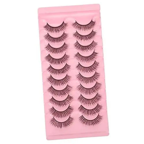 Produktbild: Healeved 10 Stück Dicke Flauschige Falsche Wimpern Für Frauen Natürlicher Look Wimpernverlängerungs-set