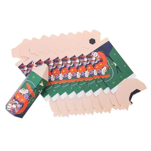Produktbild: Healeved 10 Stück Halloween Snackboxen Stiftförmige Süßigkeitenbehälter für Halloween Feiern Trick Treat und Party Dekorationen