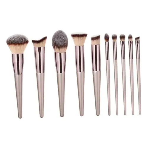 Produktbild: Healeved 10stücke Teiliges Kosmetikpinselset Für Make-up Professionelle Foundation Und Augen-make-up-pinsel Mit Weichen Nylonhaaren Für Anfänger Und Profis Praktischer Opp-tasche