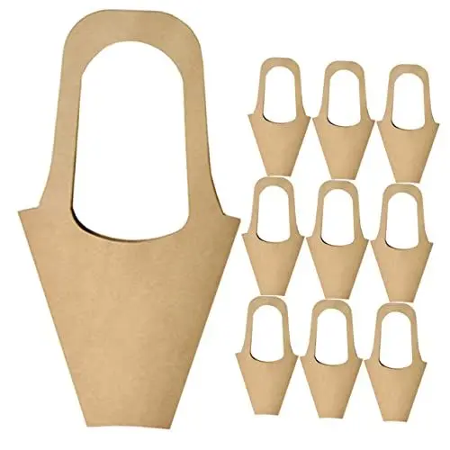 Produktbild: Healeved 10st Blumen-geschenktüte Florale Geschenktüten Blumentragetaschen Handliche Blumentasche Straußbeutel Mit Tragegriff Blumentüten Aus Kraftpapier Schüttgut Tüte Aus Kraftpapier