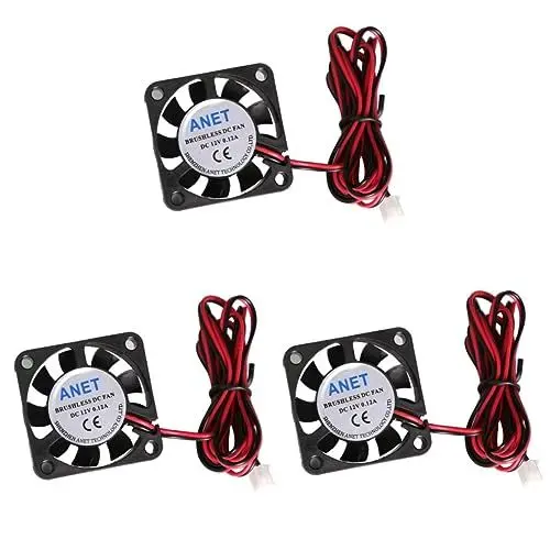Produktbild: Healeved 3 Stück 4010 Bürstenloser Kühllüfter 12 V Für 3d-drucker 3d-lüfter 4010 Extruder Hot-end-lüfter Geringe Leistung Hohe Rotation Schwarz