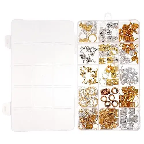 Produktbild: Healeved Dreadlock-flechtzubehör-set 146-teilig Metallzöpfe Modischer Haarschmuck Für Partys Und Bühnen