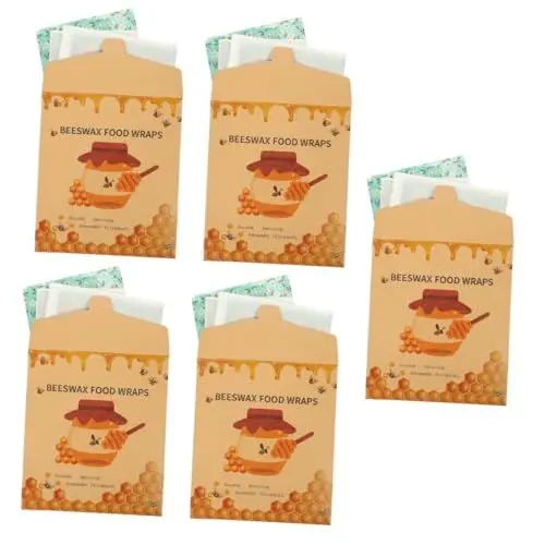 Produktbild: Healeved 15 STK Bienenwachs Wickeln umweltfreundliche Frischhaltefolie bienenwachs Tuch Lunchbox für Kinder Essen Hamburgerbrötchen Bio-Bienenwachstuch nachhaltiges Wachstuch