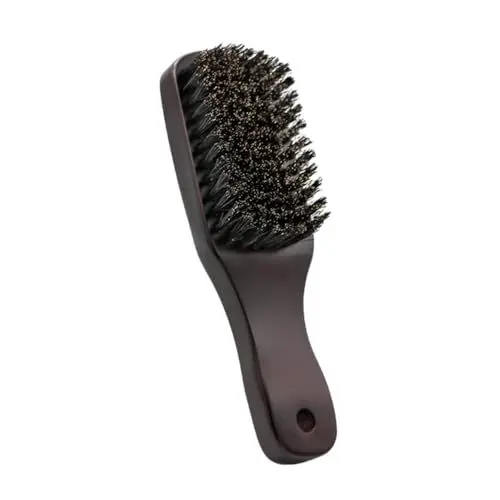 Produktbild: Healeved Bartbürste Für Männer Haarstylingbürste Bartpflegewerkzeug Tragbare Bartbürste Dunkelbrauner Holzgriff