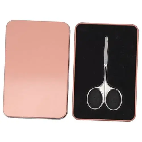 Produktbild: Healeved 1Stk Beauty-Tools Maniküre Schere männlichen Bart trimmen zwiebelschneider verbandsschere Augenbrauenschere aus Edelstahl Bartschneidewerkzeug für Männer Rostfreier Stahl Silver