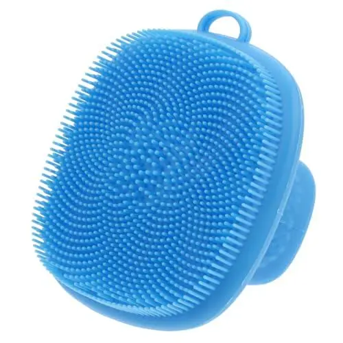 Produktbild: Healeved 1Stk Gesichtsbürste Gesichtspeeling Körperbürste Gesichtsreiniger massage bürste poren reinigung face wash Gesichtswäscher Gesichtsreinigungsgerät Kieselgel Blue