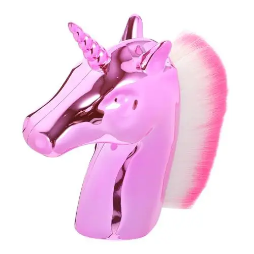 Produktbild: Healeved Einhorn-form Kosmetikpinsel Für Puder Und Professioneller Make-up-pinsel Aus Hochwertigem Kunststoffgriff Für Frauen Und Mädchen Im Täglichen Gebrauch