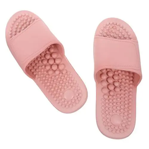 Produktbild: Healeved Akupressur-sandalen Fußtherapie-hausschuhe Rutschfeste Hausschuhe Für Die Reflexzonenmassage Zu Hause Sandalen Für Die Fußpflege Stilvolle Haushaltsschuhe